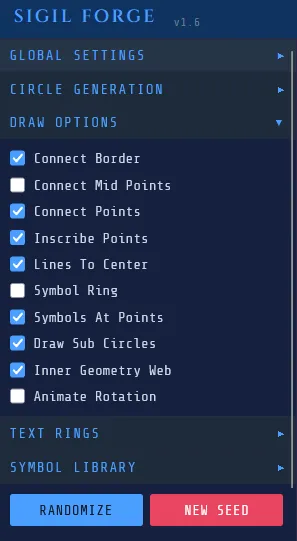 Draw options